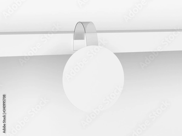 Obraz Blank wobbler tag on a market shelf mockup
