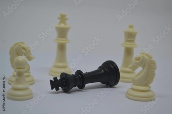 Obraz Ajedrez, derrota rey blanco