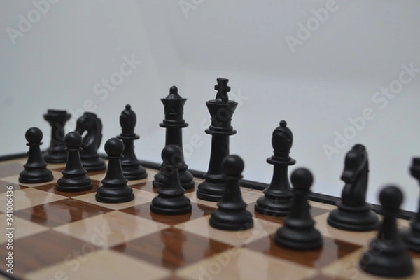 Obraz Ajedrez, piezas negras