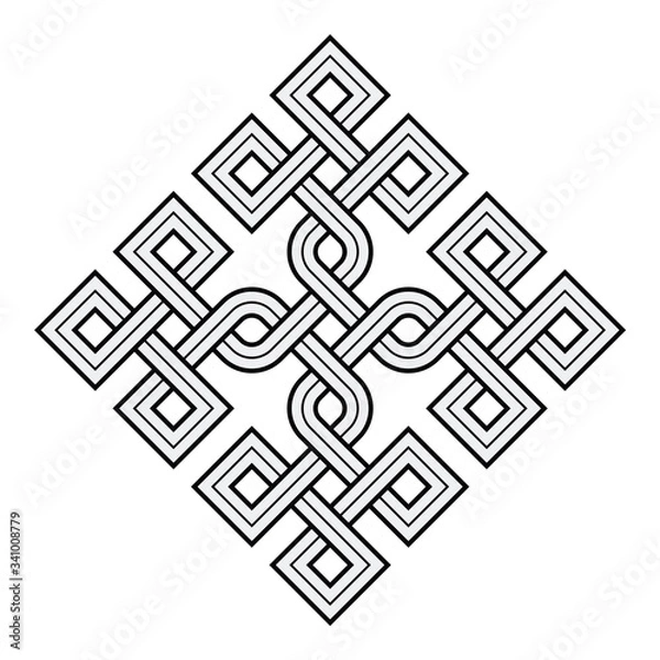 Obraz Viking Decorative Knot - Rings Square Edges