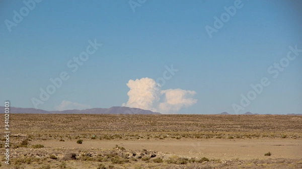 Obraz volcano fire in the desert