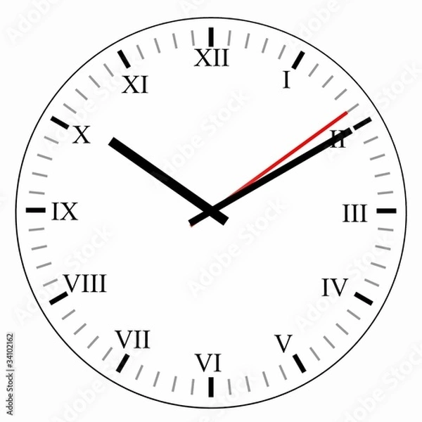 Obraz Horloge mural avec des chiffres romains