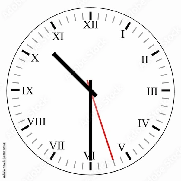 Obraz Horloge mural avec des chiffres romains