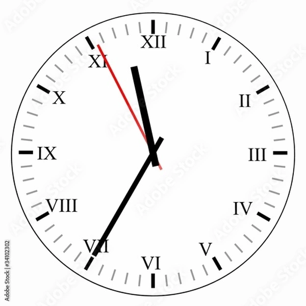 Obraz Horloge mural avec des chiffres romains