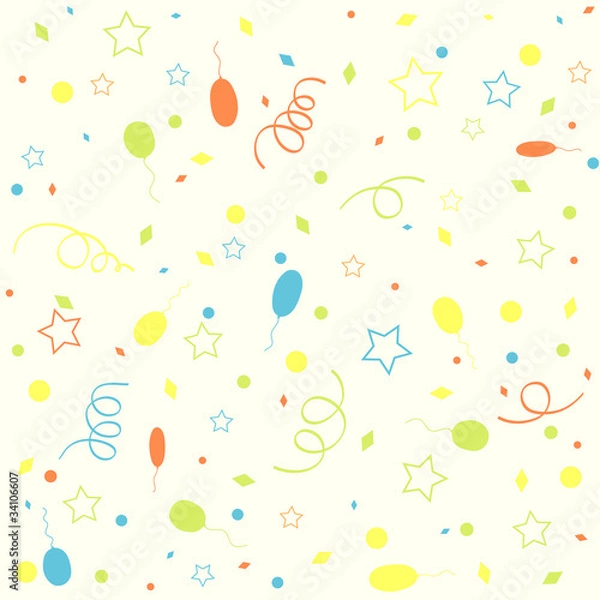 Obraz Template birthday background, vector