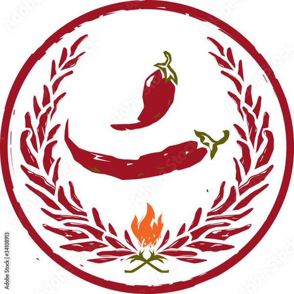 Obraz Chile Pepper Wreath