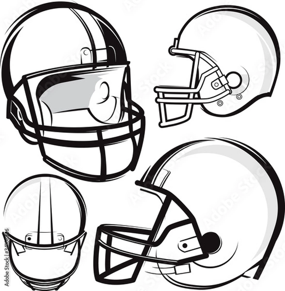Obraz Football Helmets