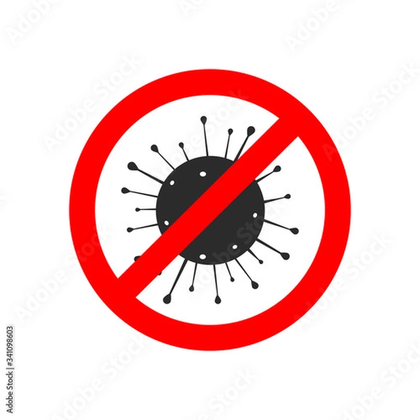 Obraz Stop coronavirus icon isolated over white