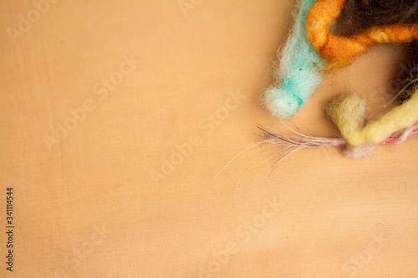 Obraz wool on fabric background