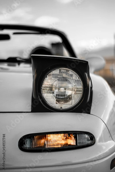 Fototapeta car red interior