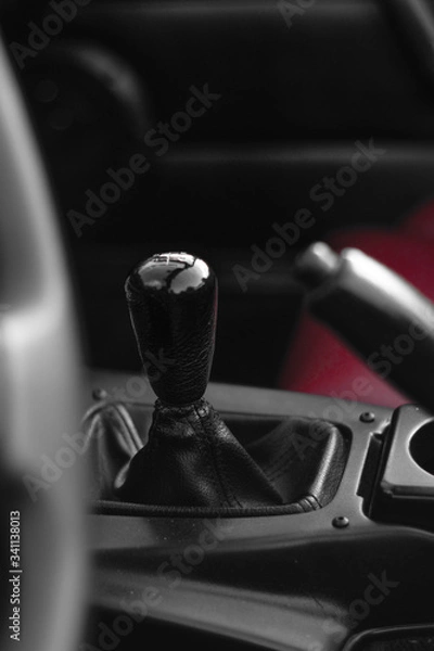 Fototapeta car red interior