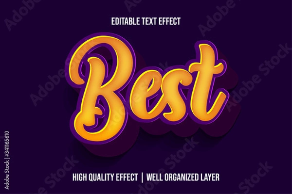 Fototapeta Best Editable Text Effect Style