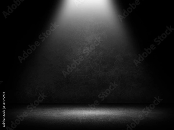 Fototapeta Studio room gradient background. Abstract black white gradient background.