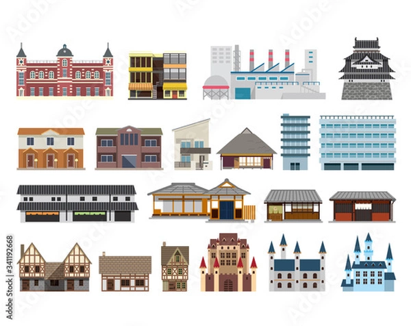 Fototapeta 建物セット