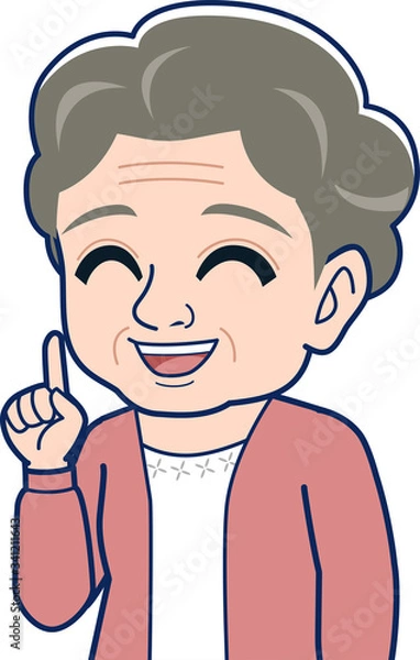 Fototapeta 白髪のおばあさん