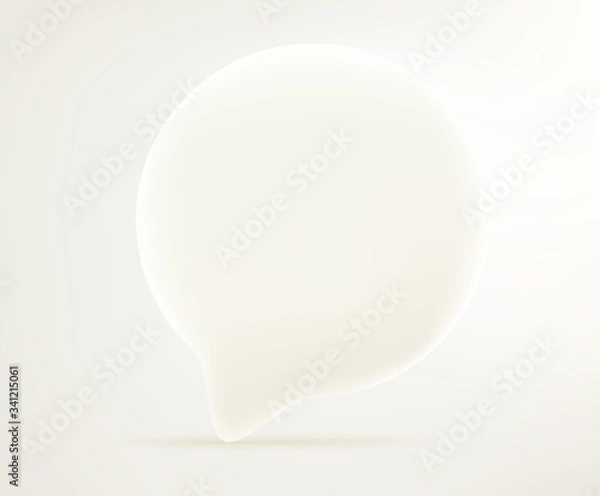 Fototapeta Dialog bubble icon. 3d comic style editable vector illustration