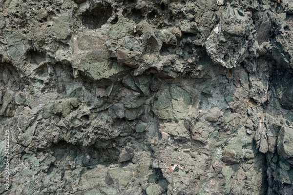 Obraz Close up rock texture background, natural surface. Background on theme geology with copy space