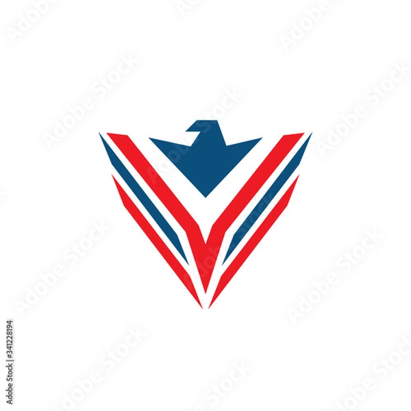 Fototapeta Eagle emblematic logo inspiration design vector template