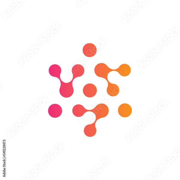 Obraz modern technology logo design vector