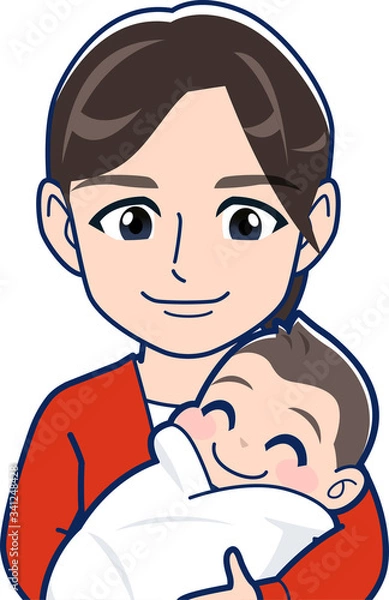 Fototapeta 赤ちゃんとお母さん