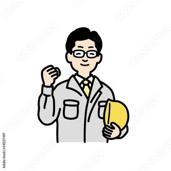 Fototapeta 現場作業員のイラスト