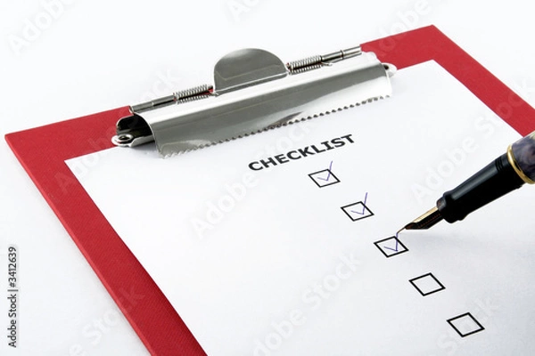 Fototapeta checklist