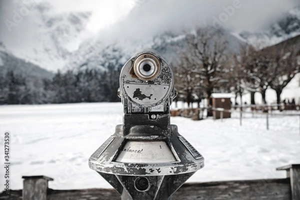 Obraz Coin-operated Binocular during the winter  