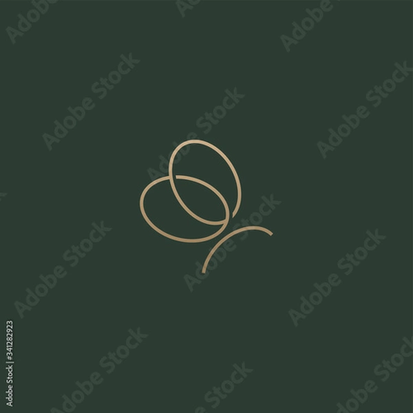 Fototapeta Abstract butterfly line logo icon design vector