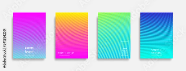 Obraz Minimal covers design. Colorful line design. Future geometric patterns. Eps10 vector.