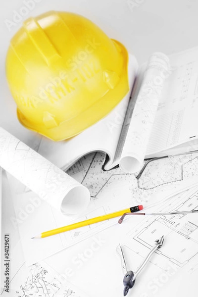 Obraz Yellow and drawings