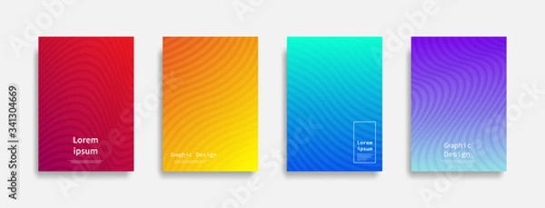 Fototapeta Minimal covers design. Colorful line design. Future geometric patterns. Eps10 vector.