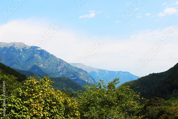 Obraz Caucasus mountains and blue sky