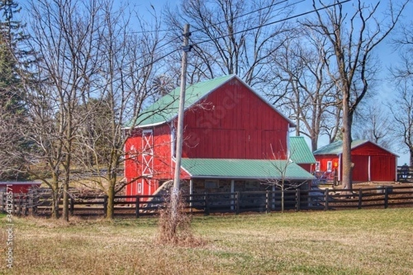 Fototapeta Imlay City Road Cow Barn II