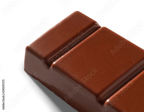 Obraz piece of chocolate isolated on white background