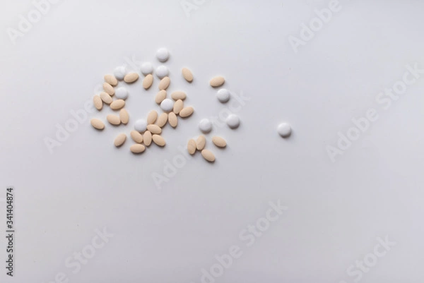 Obraz lots of tablets and vitamins pill