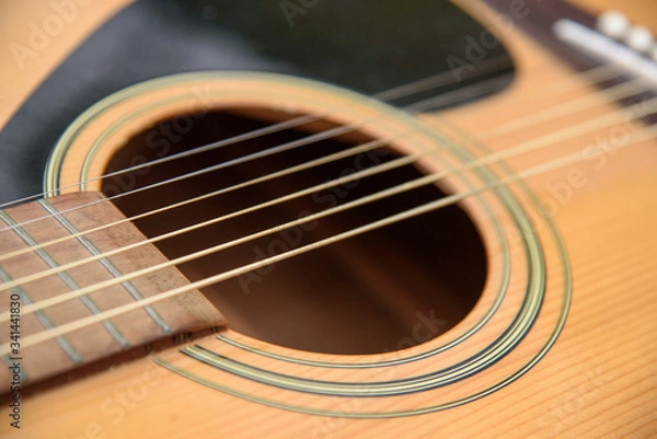 Obraz acoustic guitar close up