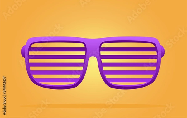 Obraz Purple sunglasses summer background concept. To see the other vector sunglasses illustrations , please check Glasses collection.