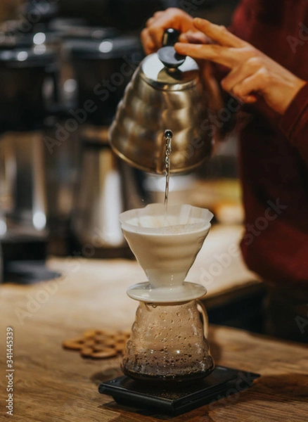 Obraz Hario V60 Coffee brewing and serving