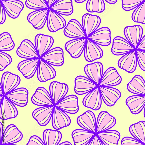 Fototapeta Floral abstract seamless pattern. Vector illustration.