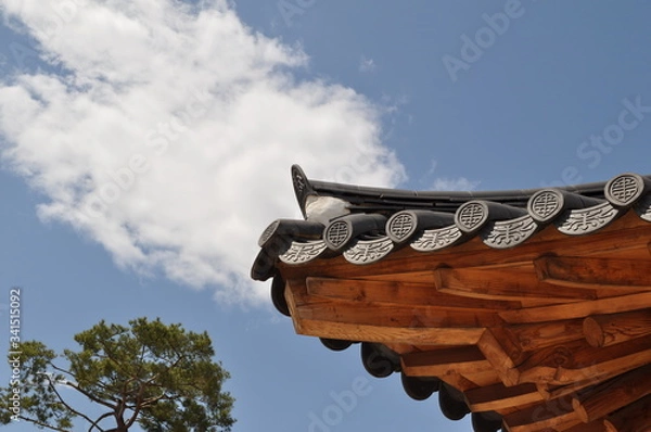 Fototapeta 한국의 전통 건축, 한옥, 전통스타일