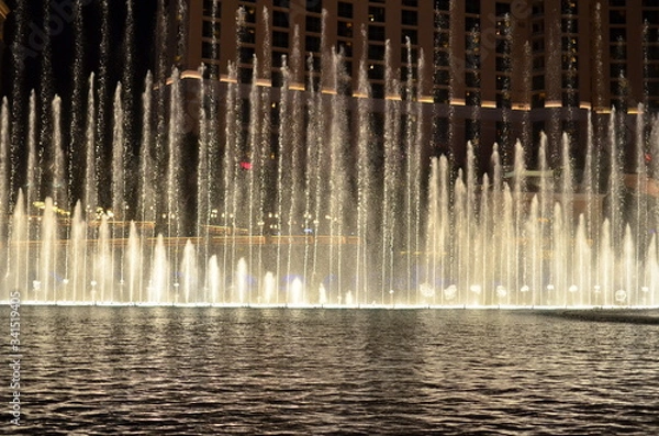 Obraz Show of lights and water in a fountain of Las Vegas