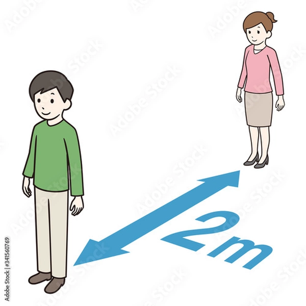 Fototapeta ソーシャルディスタンス