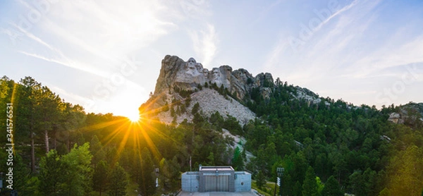 Obraz mount Rushmore natonal memorial  at sunset.
