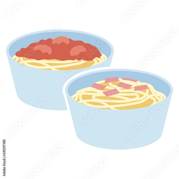 Obraz 使い捨て容器に盛りつけられたパスタ