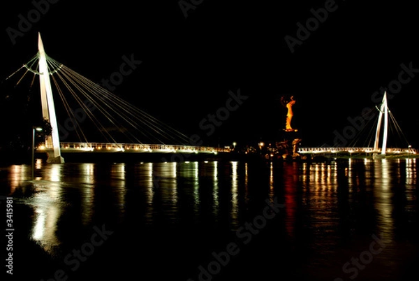 Obraz bridges over flood waters