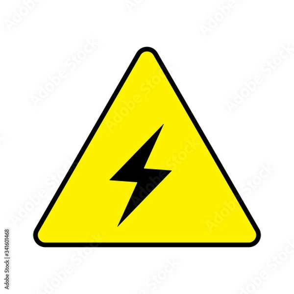 Fototapeta electrical warning sign