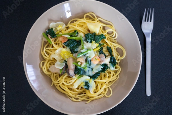 Obraz 我が家の和風スパゲッティ