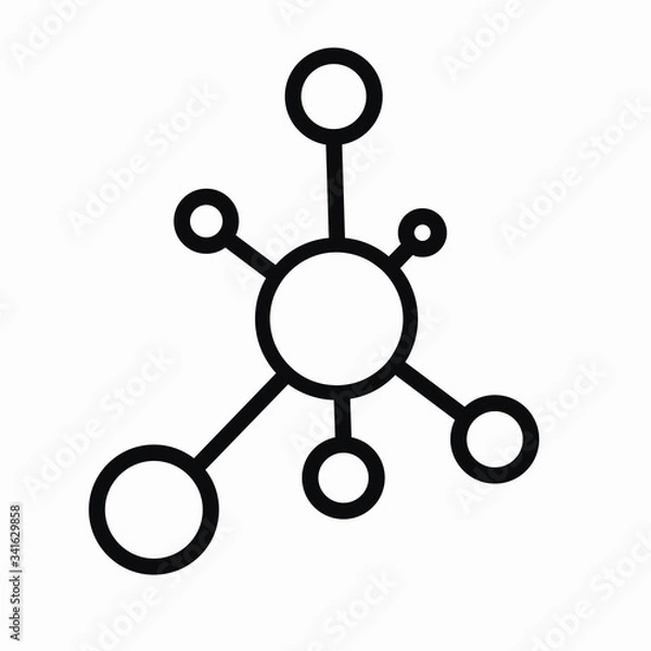 Obraz Network Connection Hub. Switch Icon. Device connection. Vector icon.