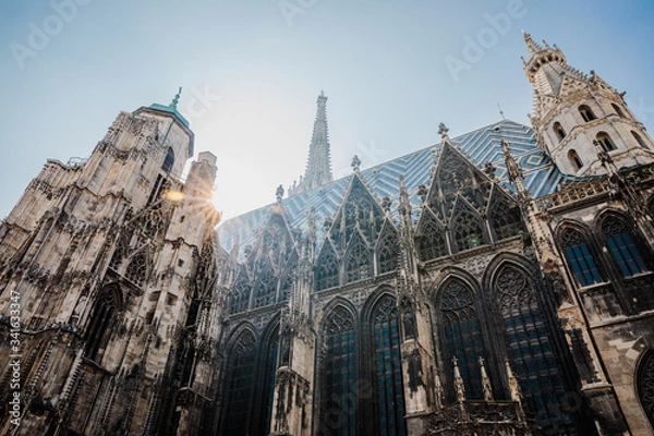 Obraz View on gothic St. Stephen's Cathedral in Vienna