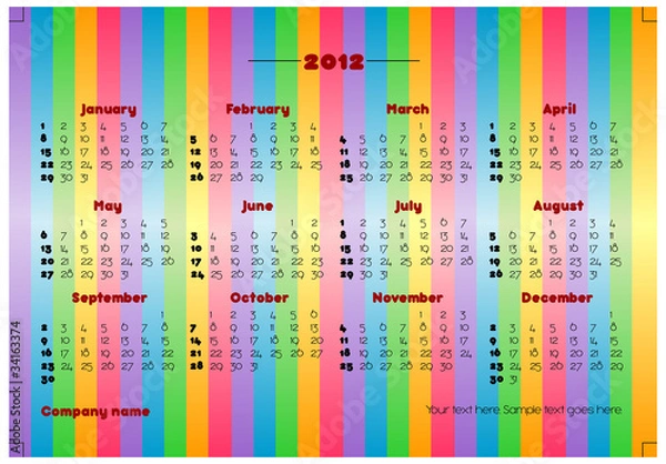 Obraz 2012 calender
